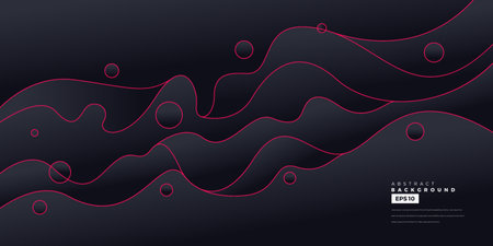 Wave vector element with abstract colorful gradient lines for website, banner and brochure, Curve flow motion illustration, vector lines, Modern background design.のイラスト素材