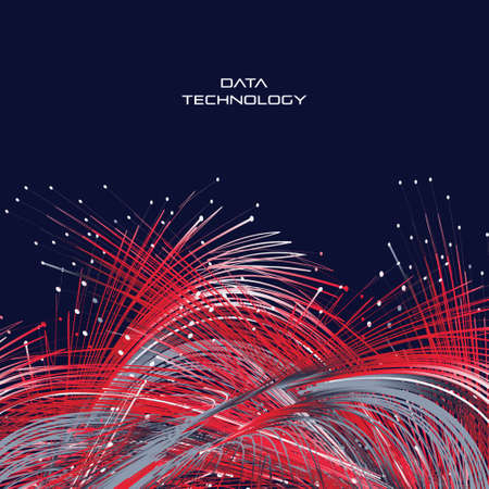 Fiber optics, data transformation vector background. big data technology, future of internet vector...