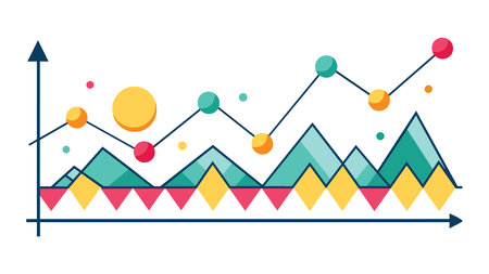 Business graph vector illustration. Flat design style. Graphic concept for your designのイラスト素材