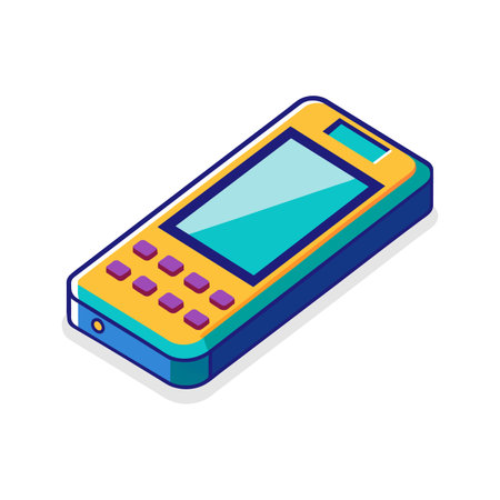 Mobile phone icon. Isometric illustration of mobile phone vector icon for webのイラスト素材