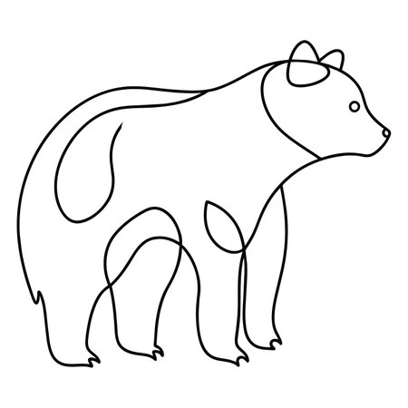 Wild bear icon. Outline illustration of wild bear vector icon for webのイラスト素材