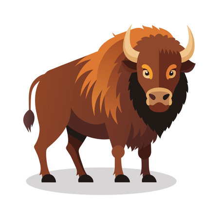 Bison icon. Cartoon of bison vector icon for web designのイラスト素材