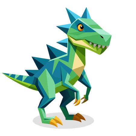 Cartoon dinosaur isolated on a white background. Vector illustration for your designのイラスト素材