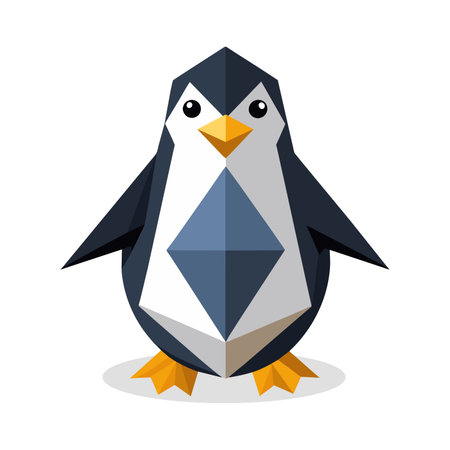 penguin animal cartoon isolated icon design, vector illustration  graphicのイラスト素材