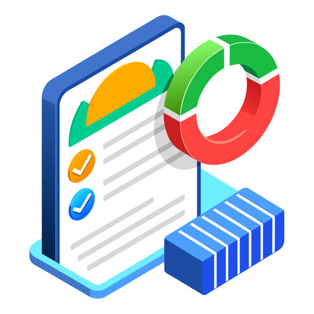 Data analysis concept. Isometric illustration of data analysis concept for web designのイラスト素材
