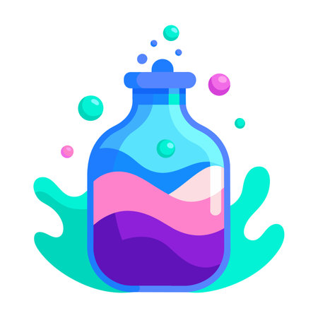 Magic potion icon. Flat illustration of magic potion icon for web designのイラスト素材