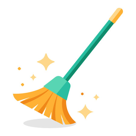 Broom icon. Flat illustration of broom vector icon for web designのイラスト素材