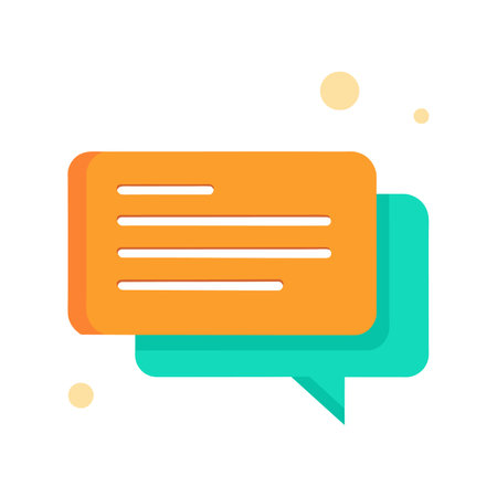 Chat icon vector isolated on white background for your web and mobile app design, Chat logo conceptのイラスト素材