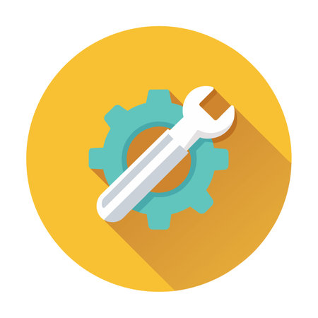 Repair Service Icon. Flat Design. Isolated Illustration.のイラスト素材