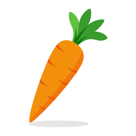 Carrot vegetable icon. Flat illustration of carrot vegetable vector icon for web designのイラスト素材