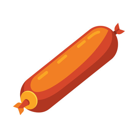 Sausage icon. Flat illustration of sausage icon for web designのイラスト素材