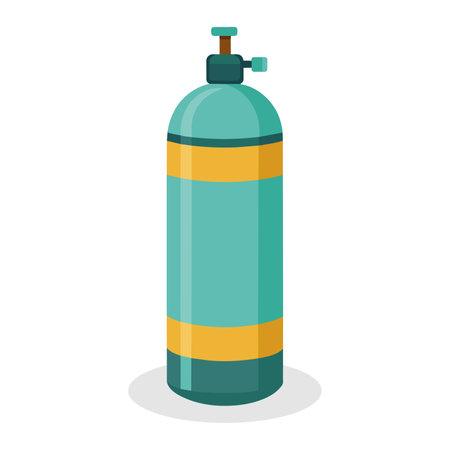 Gas cylinder icon. Flat illustration of gas cylinder vector icon for webのイラスト素材