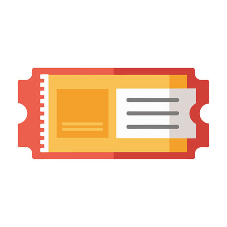 ticket ticket icon image vector illustration design  orange and yellow color.のイラスト素材