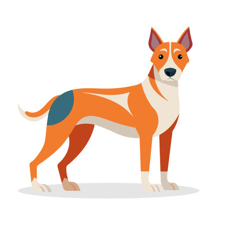 Cute cartoon dog. Vector illustration isolated on a white background.のイラスト素材