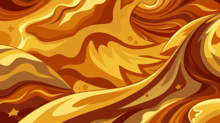 Marble texture, abstract background. Vector illustration. Brown and yellow colors.のイラスト素材