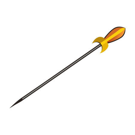 Knight spear icon. Medieval weapon medieval and culture theme. Isolated design. Vector illustrationのイラスト素材