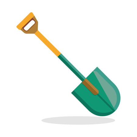 Shovel tool icon. Gardening and agriculture theme. Colorful design. Vector illustrationのイラスト素材