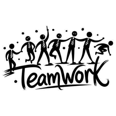 Teamwork. Group of people. Vector illustration for your design.のイラスト素材