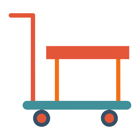 trolley cart icon image vector illustration design  orange and black colorのイラスト素材