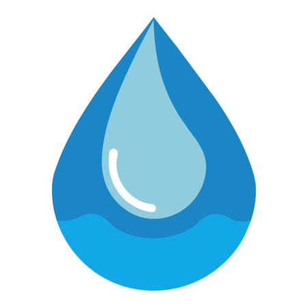 Water drop icon. Flat illustration of water drop vector icon for webのイラスト素材