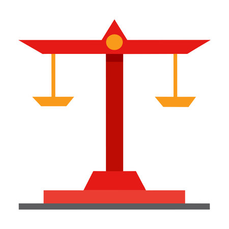 Justice scales icon. Flat illustration of justice scales icon for web designのイラスト素材