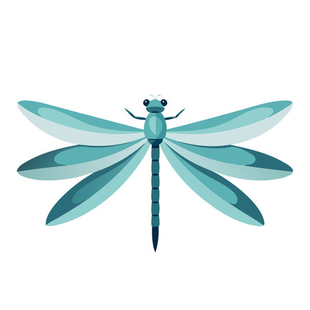 Dragonfly insect flat vector illustration on white backgroundのイラスト素材