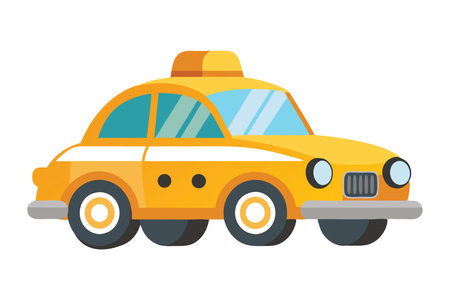 coco taxi Road transport isolated flat vector illustrationのイラスト素材