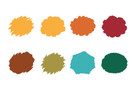 paint texture vector set flat illustration on white backgroundのイラスト素材