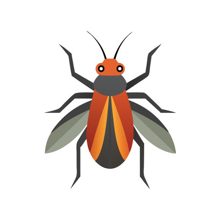 Bug insect isolated flat vector illustration white backgroundのイラスト素材