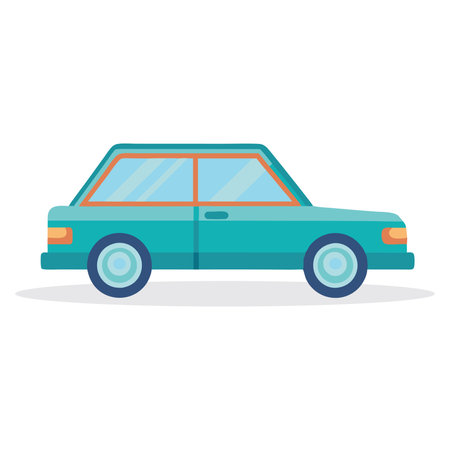 Car Land Transport isolated flat vector illustration on white backgroundのイラスト素材