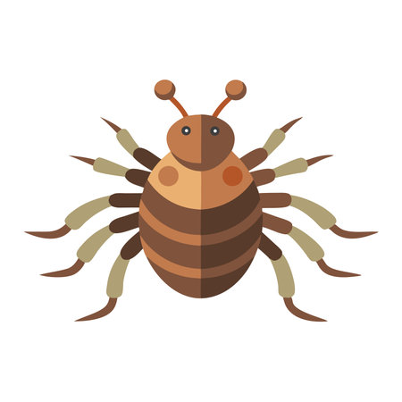 Lice animal isolated flat vector illustration on white backgroundのイラスト素材