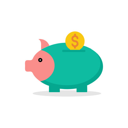 Save the money design isolated flat vector illustration on white backgroundのイラスト素材