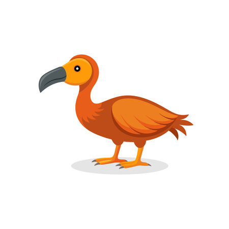 Dodo bird isolated flat vector illustration on white backgroundのイラスト素材