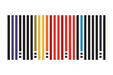 Bar code isolated flat vector illustration on white backgroundのイラスト素材