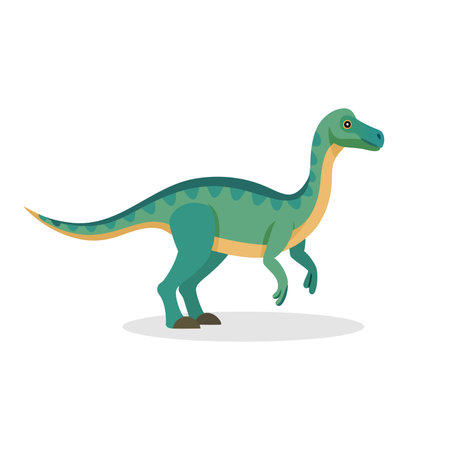 Dinosaur animal isolated flat vector illustration on white backgroundのイラスト素材