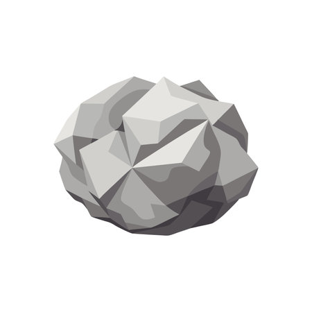 Crumpled paper balls isolated flat vector illustration on white backgroundのイラスト素材