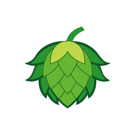 Hop flat vector illustration on white backgroundのイラスト素材