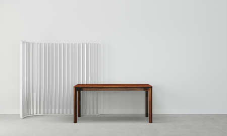 Office interior with white wallの写真素材