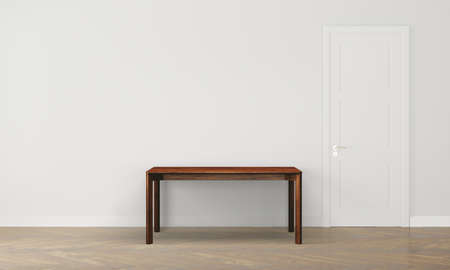 Office interior with white wallの写真素材