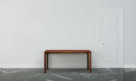 Modern interior with white wallの写真素材