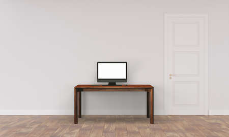 modern interior with white wallの写真素材