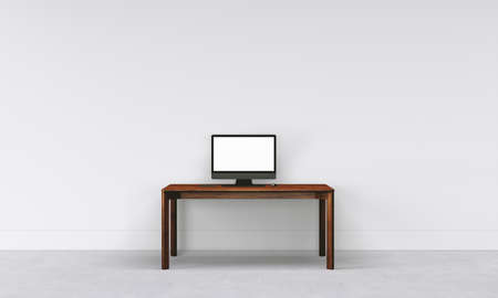 Office interior with white wallの写真素材