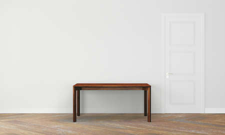 Elegant interior, modern office with white wall and elegant floor.の写真素材