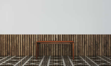 modern interior with white wallの写真素材