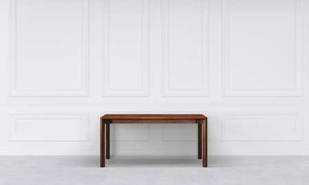 Elegant white wall with modern floorの写真素材
