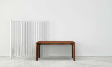 Elegant interior, modern office with white wall and elegant floor.の写真素材