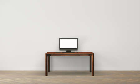 Elegant interior, modern office with white wall and elegant floor.の写真素材