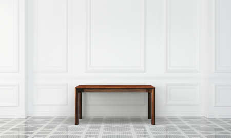 Elegant interior, modern office with white wall and elegant floor.の写真素材