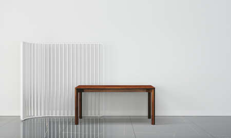 modern interior with white wallの写真素材