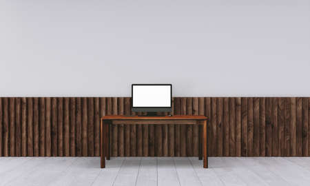 modern interior with white wallの写真素材